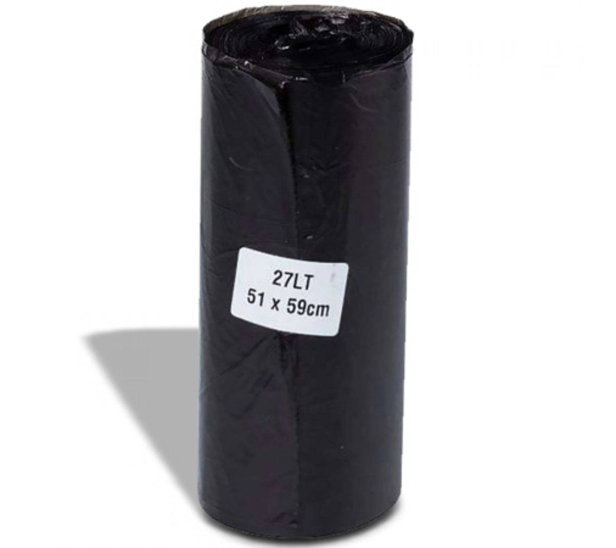 Black 27L medium rubbish bin liners by Hlpmedical, 20x50 tidy bag rolls, 1000 trash bags for waste disposal.