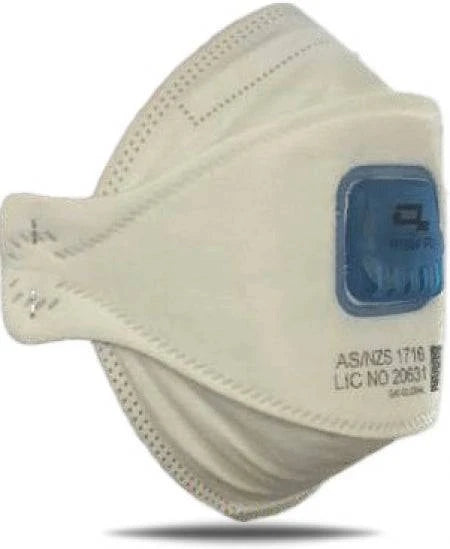 Hlpmedical YSF O2 Flat Fold P2 respirator mask, individually packed, 10-pack, protective face mask with adjustable nose clip