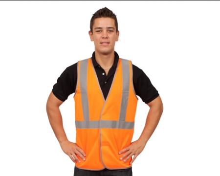 YSF C420 Hi Vis Orange Day/Night Vest (class D/N) - SMALL 50 PCS