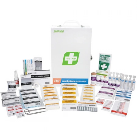 FastAid R2 Workplace Response First Aid Kit, Metal Wall Mount FAR210 Low Risk 1-25 People