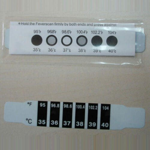 Forehead Fever Thermometer Strip Baby Child Adult Body Head Temperature Test (20 Tests)