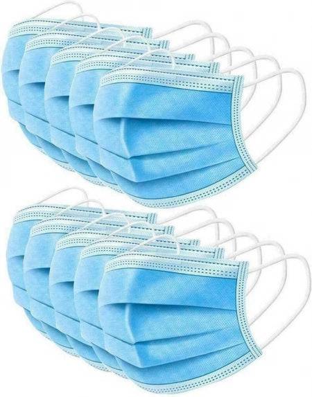 Box of 1000 Hlpmedical Ultra Health 3-ply surgical face masks with ear loops, Level 2 PPE for personal protection.