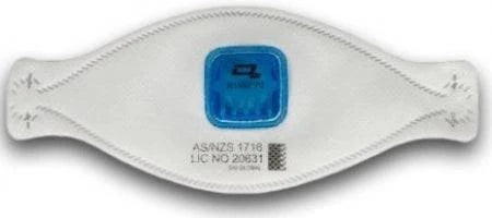 Hlpmedical YSF O2 Flat Fold P2 respirator mask individually packed, 10 per pack, with adjustable nose clip and elastic ear loops