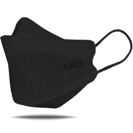 Black AMD P2 N95 medical respirator face mask from HLP Medical Supplies, showing 50 masks with adjustable nose clips.
