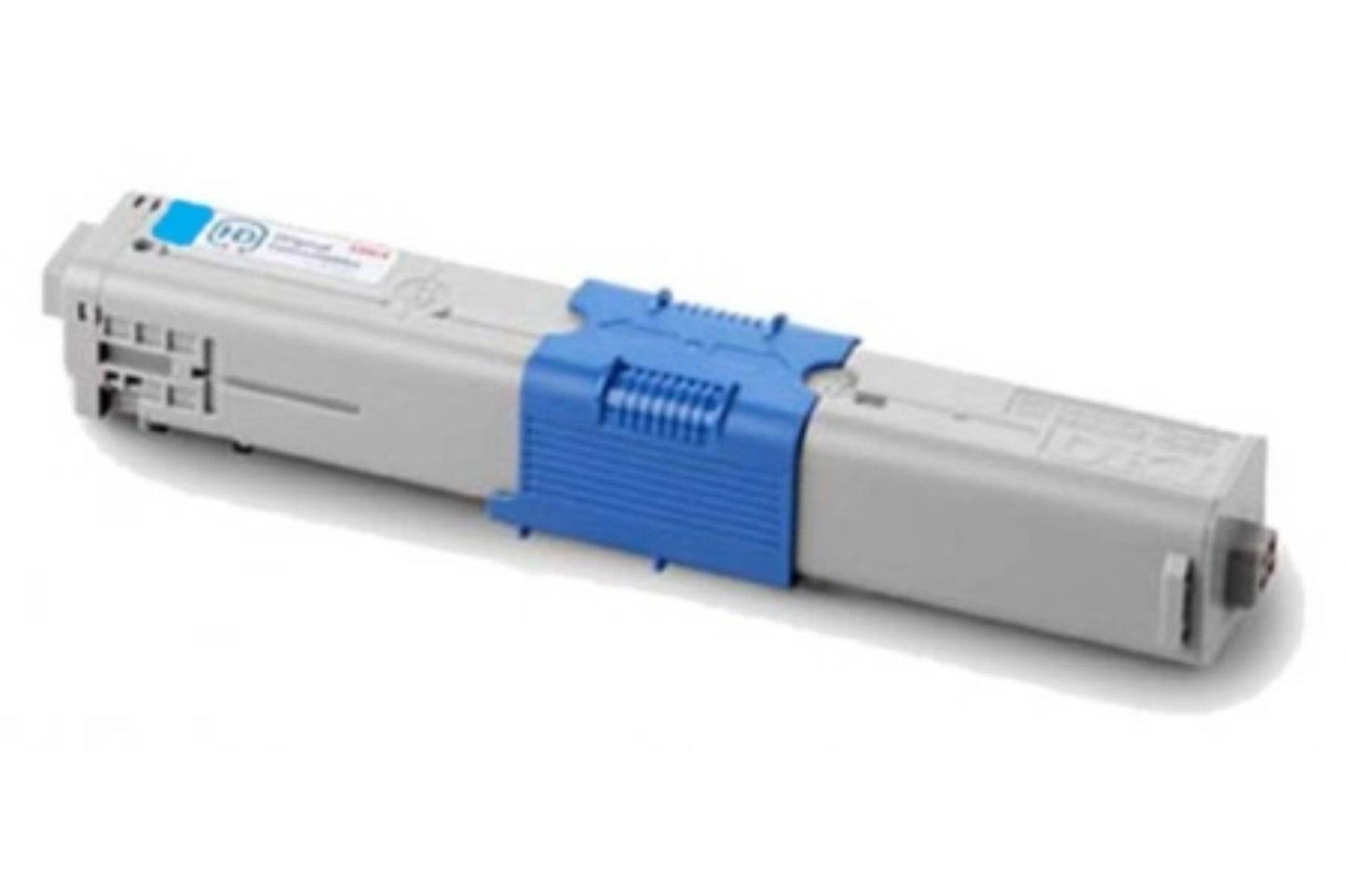 HLP compatible cyan toner cartridge for OKI ES5473 printer, yields 6,000 pages, shown in the image with blue toner cartridge.