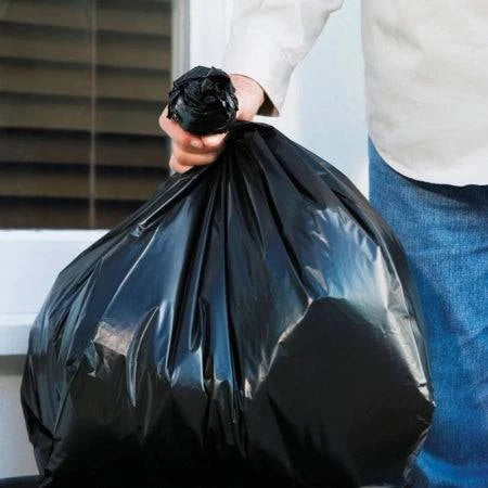 Hlpmedical 54L Thinkpac tough bin liners, 25-micron thick rubbish bags, generic design, suitable for waste disposal.
