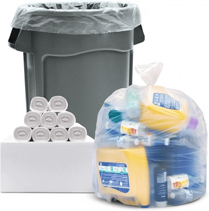 Hlpmedical 18L white bin liners, 10-micron rubbish bags, pack of 1000, suitable for waste disposal and trash bins