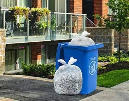 Bright green 240L Hlpmedical LDPE heavy-duty bin liners with 32-micron thickness, suitable for rubbish bins.