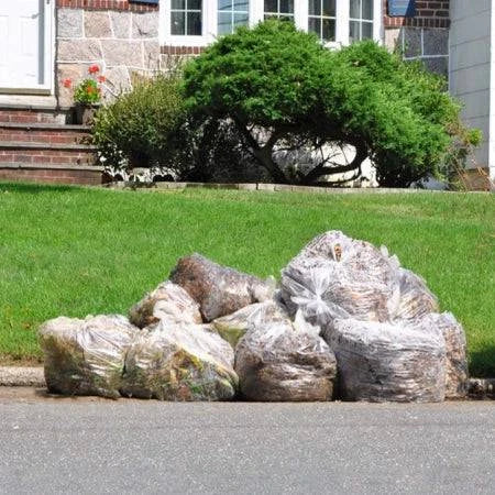 Hlpmedical 80L clear LDPE heavy-duty bin liners, 32 micron thickness, suitable for rubbish disposal, shown as a pack of 200 bags.