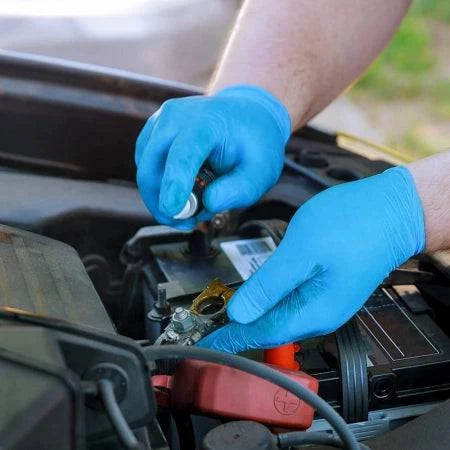 Hlpmedical Mastermed Deluxe blue nitrile gloves, tear-resistant, powder-free, 6.0g, suitable for medical or industrial use