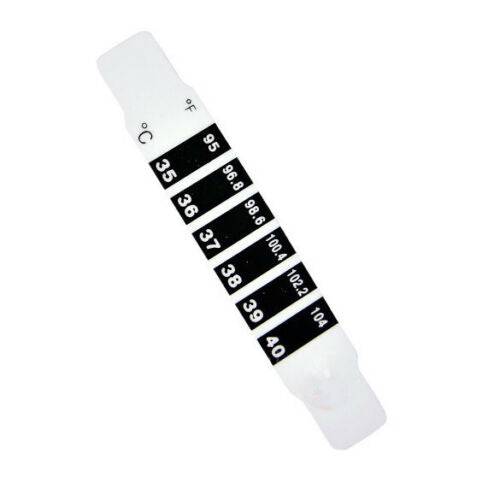 Hlpmedical forehead fever thermometer strip for babies, children, and adults, showing body head temperature test strips in a pack of 20.