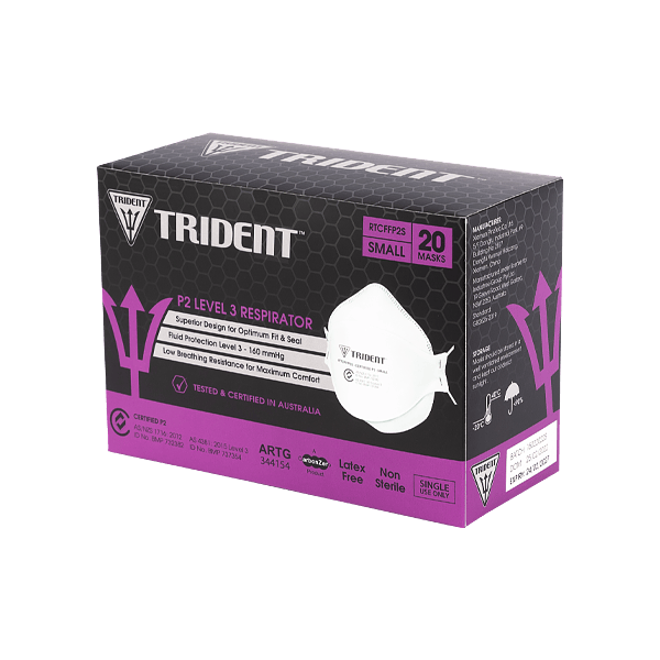 Set of 24 boxes containing 480 Hlpmedical P2/N95 respirator masks, individually packed for safety and hygiene.
