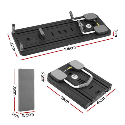Foldable Everfit Pilates Board by Hlpmedical, black multi-functional exercise trainer for yoga and Pilates workouts.