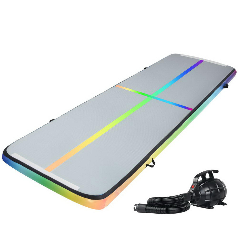 Hlpmedical Everfit 4M air track gymnastics tumbling exercise mat with pump, inflatable gymnastics and fitness training equipment.