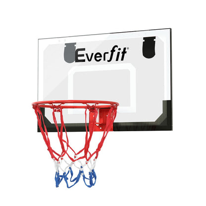 Hlpmedical Everfit 23-inch mini basketball hoop backboard mounted on door, black sports accessory for kids' basketball play