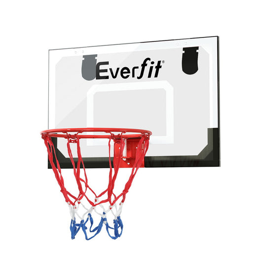 Hlpmedical Everfit 23-inch mini basketball hoop backboard mounted on door, black sports accessory for kids' basketball play