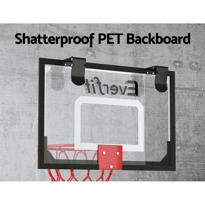 Black mini basketball hoop backboard for door or wall mounting, designed for kids, part of Hlpmedical sports and fitness accessories.