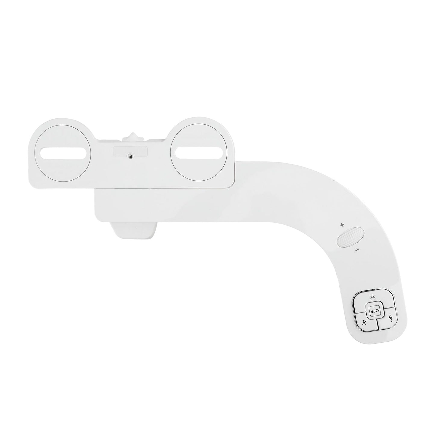 Hlpmedical Cefito ultra-slim bidet attachment with self-cleaning dual nozzles and adjustable cold water pressure, designed for bathroom use.
