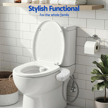 Hlpmedical Cefito ultra-slim bidet attachment with self-cleaning dual nozzles, adjustable water pressure, cold water, for bathroom use