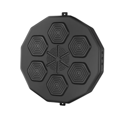 Hlpmedical Everfit music boxing machine with Bluetooth, USB charging, digital target display, and black design for home gym workouts.