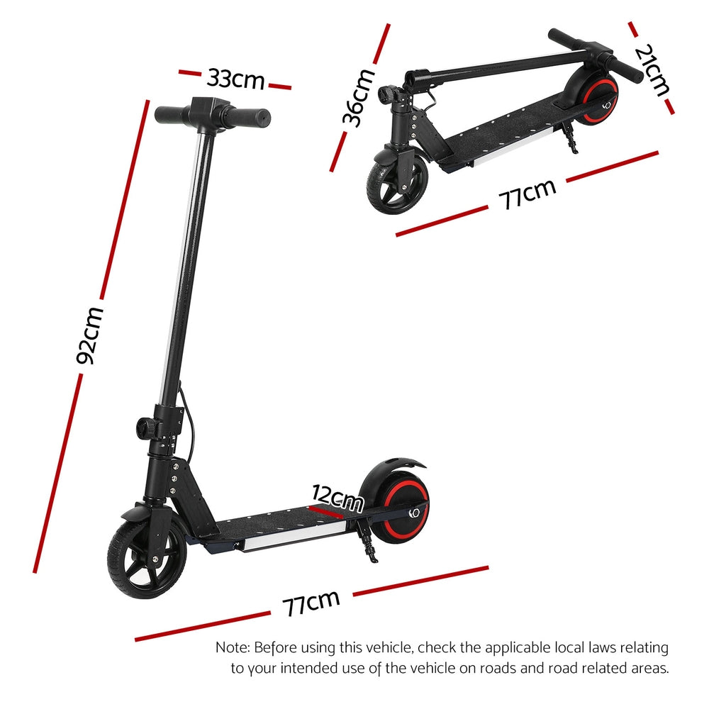 Black Hlpmedical electric scooter with LED light, foldable design, 130W motor, suitable for commuting and portable riding.