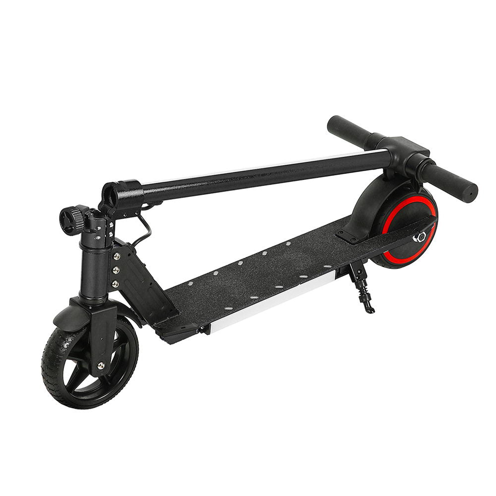 Black Hlpmedical electric scooter with LED light, foldable design, 130W motor, suitable for commuting and portable riding.