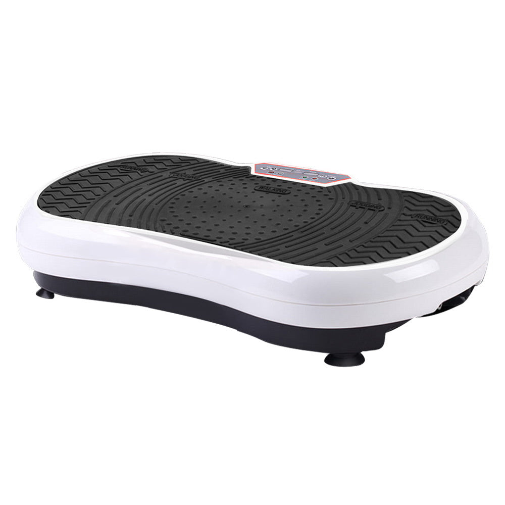 White Everfit vibration machine platform with resistance rope for home fitness, designed for vibration exercise and full-body workouts.