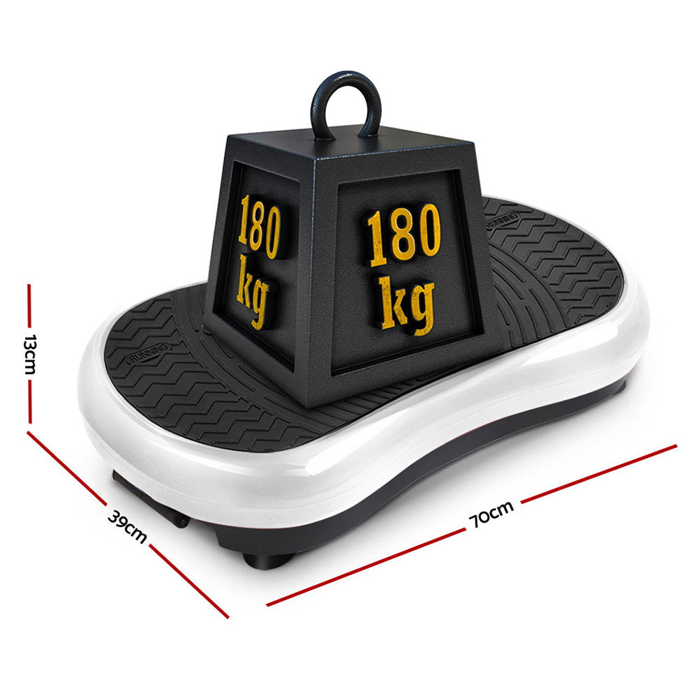 Everfit vibration machine platform with resistance rope in white, designed for home fitness and vibration exercise workouts.