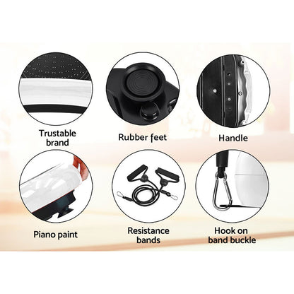 Everfit vibration machine platform with resistance rope in white for home fitness and vibration exercise workouts.