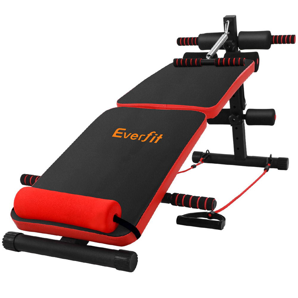 Hlpmedical Everfit adjustable foldable weight bench with sit-up and press features for home gym workouts