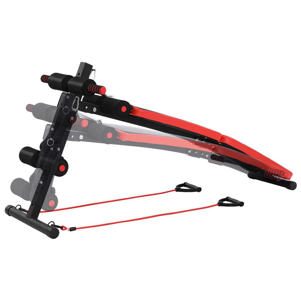 Hlpmedical foldable weight bench for sit-ups and bench presses, ideal for home gym workouts and strength training.