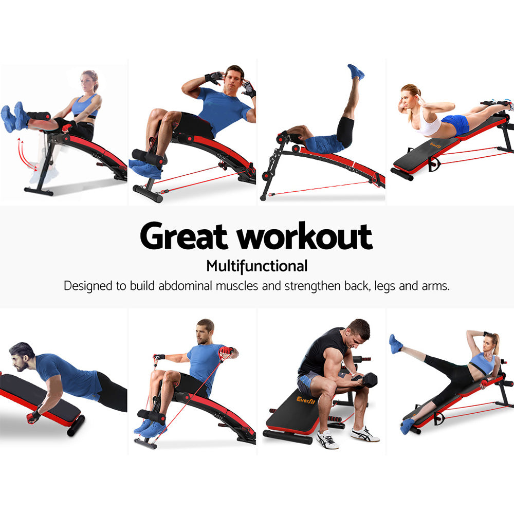 Hlpmedical foldable sit-up and weight bench for home gym use, with padded seat and adjustable backrest for strength training.