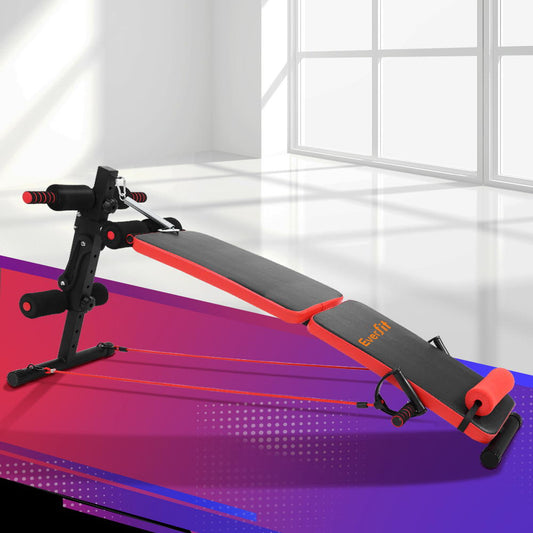 Hlpmedical foldable sit-up and weight bench for home gym, adjustable for strength training and core workouts.