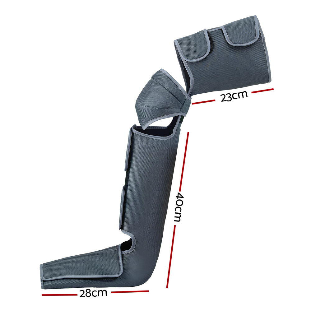 Hlpmedical Livemor foot and leg massager with air compression, heat, and 3 massage modes, shown in black for relaxation and pain relief.