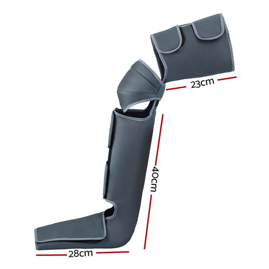 Hlpmedical Livemor foot and leg massager with air compression, heat, and 3 massage modes, shown in black for relaxation and pain relief.