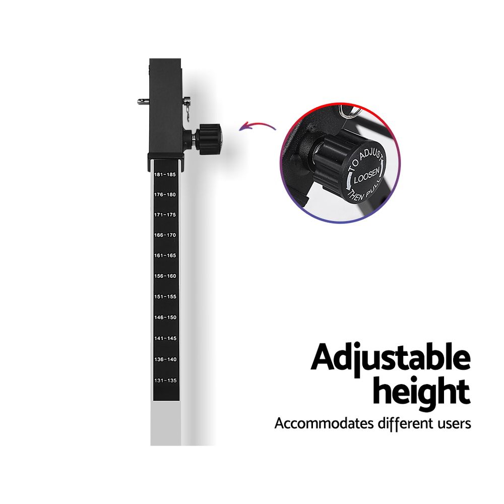 Everfit inversion table in black for back stretching and gravity exercises, designed for home gym use by Hlpmedical.