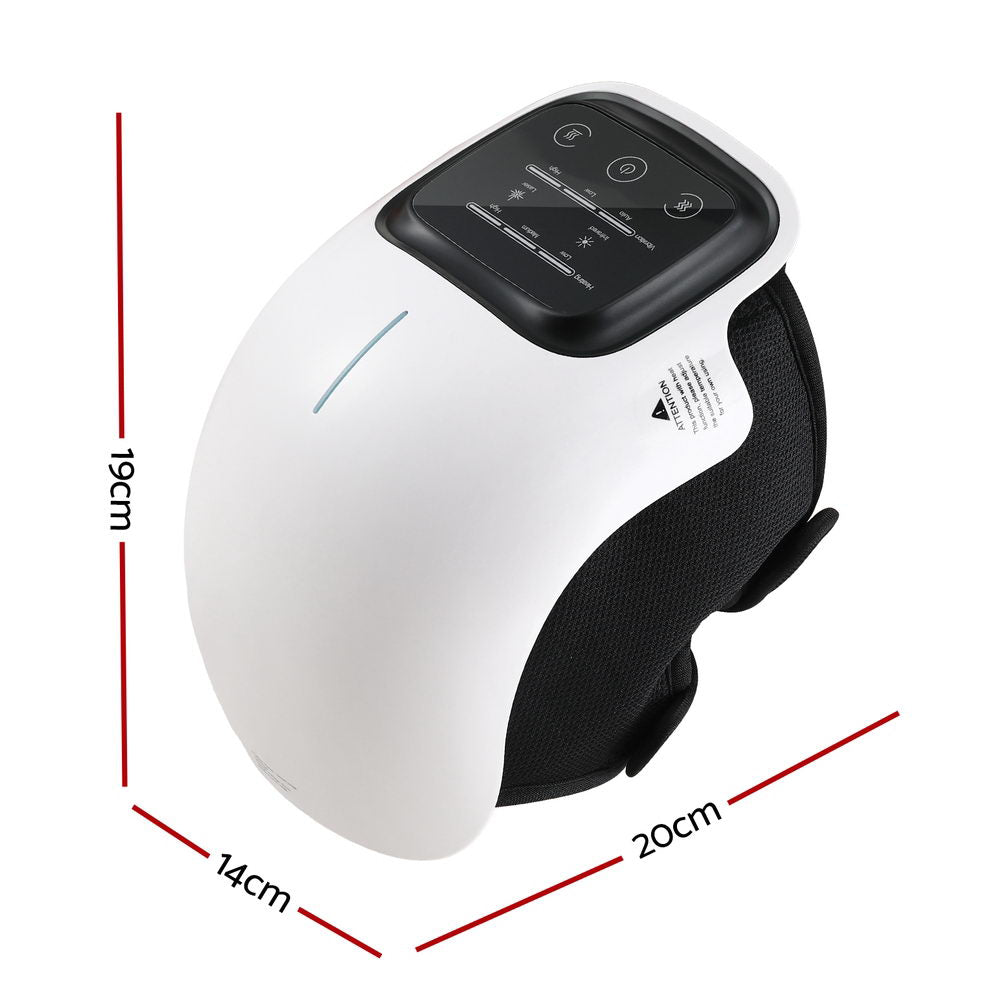 Hlpmedical Livemor knee massager with vibration, infrared heating, and elbow support for relaxation and pain relief.
