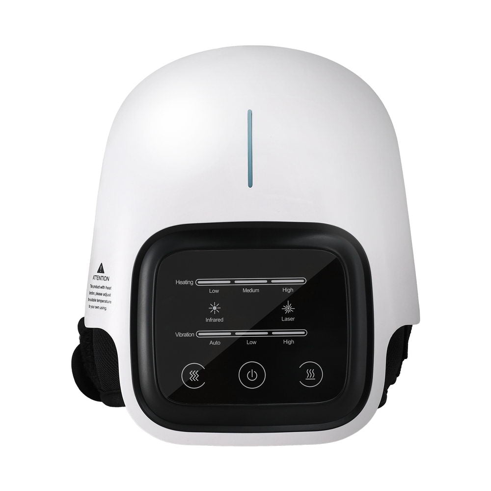 Hlpmedical Livemor knee massager with vibration, infrared heating, and elbow support for pain relief and relaxation.