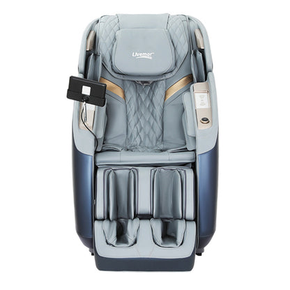 Hlpmedical Livemor 4D massage chair recliner with SL track design, zero gravity, heated feature, and AI body scan for full-body relaxation.