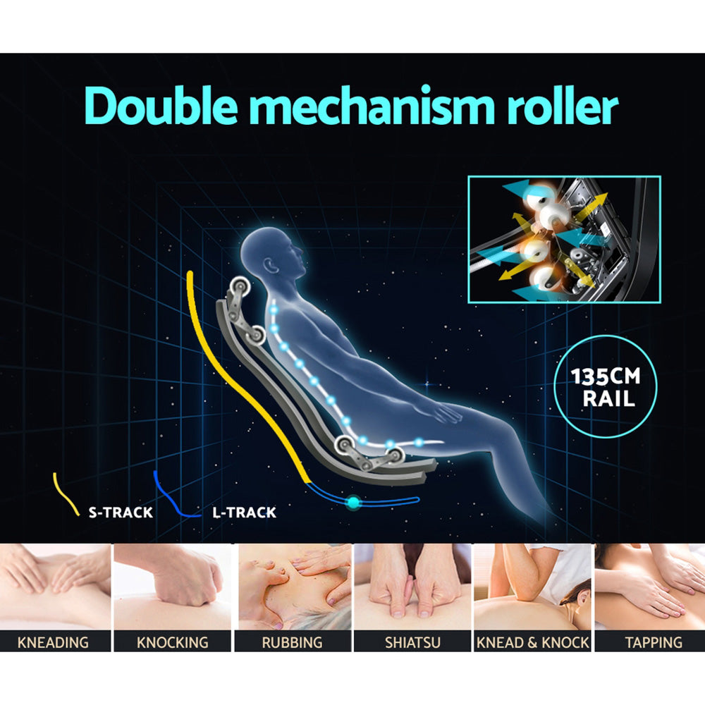 Hlpmedical Livemor 4D Massage Chair Recliner with SL Track, zero gravity, heated, AI body scan, full body massage, in a modern living room