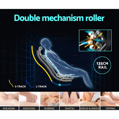 Hlpmedical Livemor 4D Massage Chair Recliner with SL Track, zero gravity, heated, AI body scan, full body massage, in a modern living room