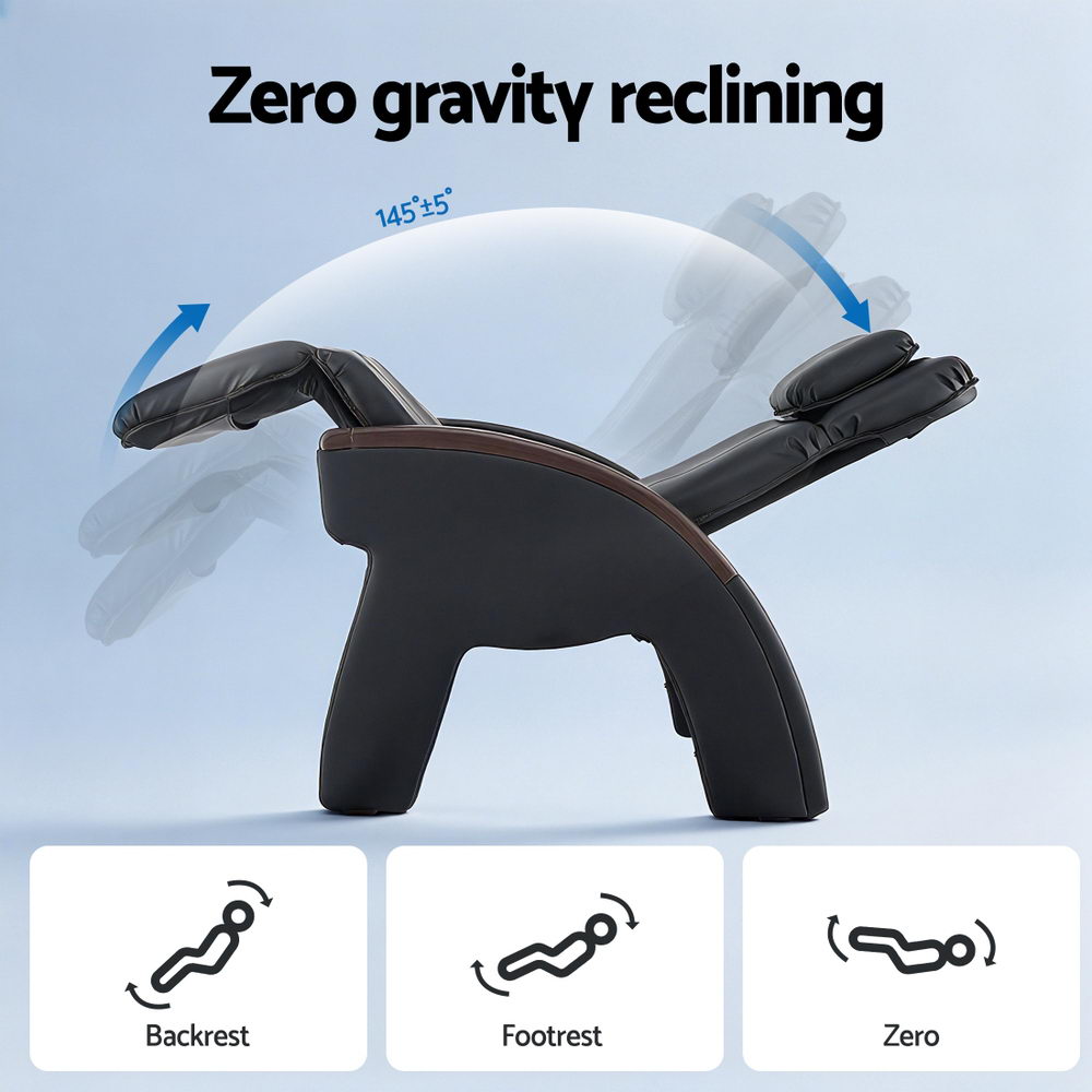 Hlpmedical Livemor ARIA electric massage chair with black upholstery, featuring ergonomic design and home comfort for relaxation.