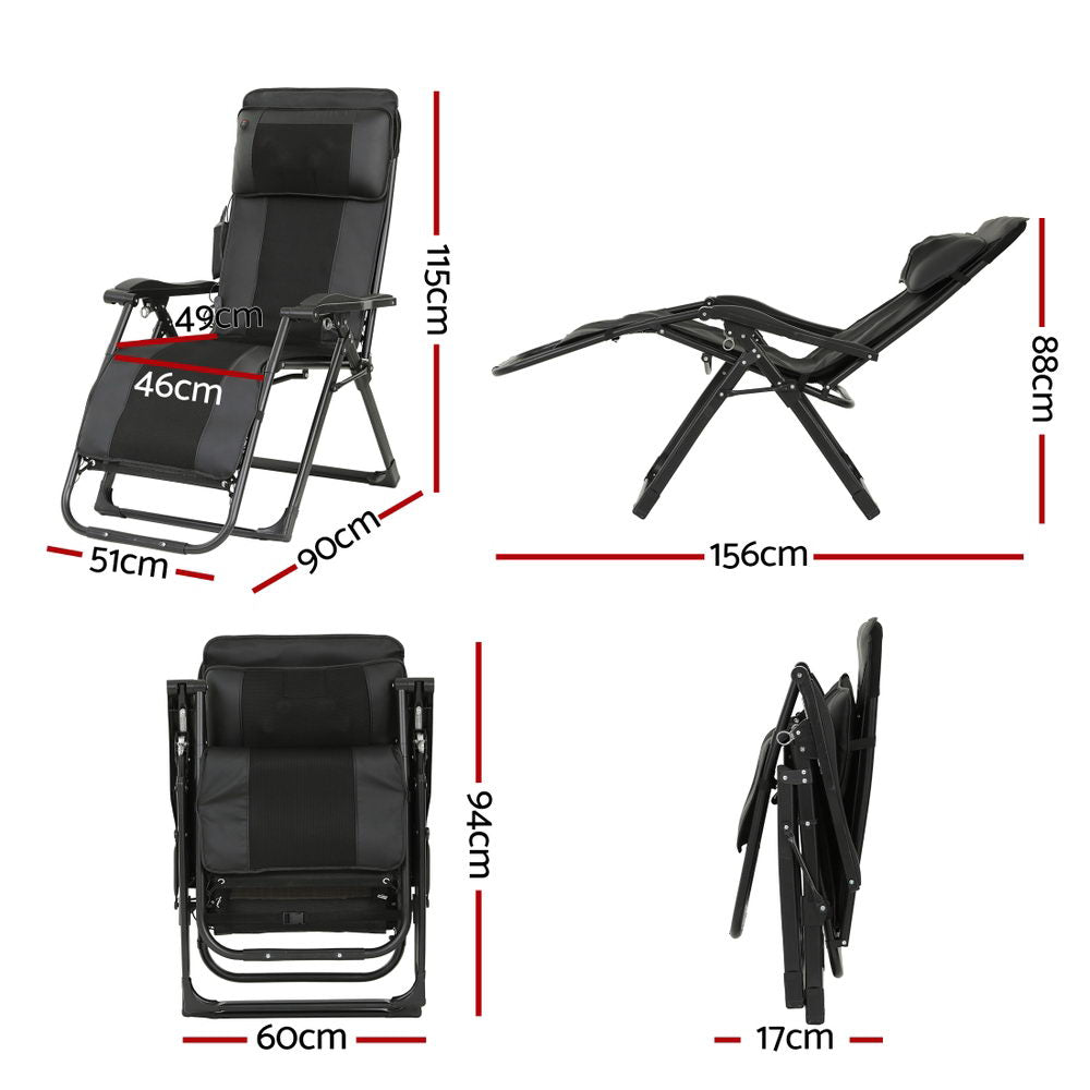 Black Livemor massage chair by Hlpmedical featuring electric recline and home massage functions, modern furniture for relaxation.