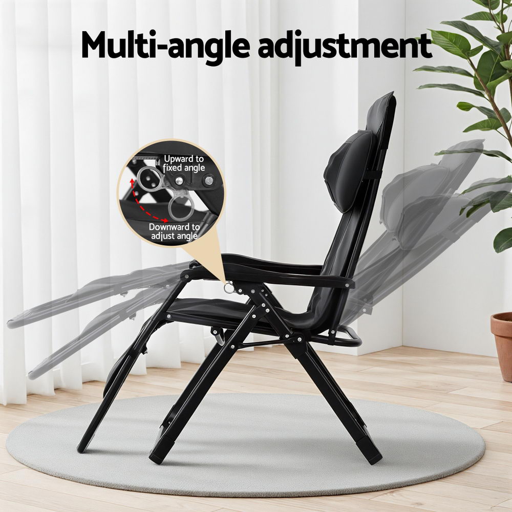 Black Livemor electric massage chair by Hlpmedical, home recliner with built-in massager for relaxation.