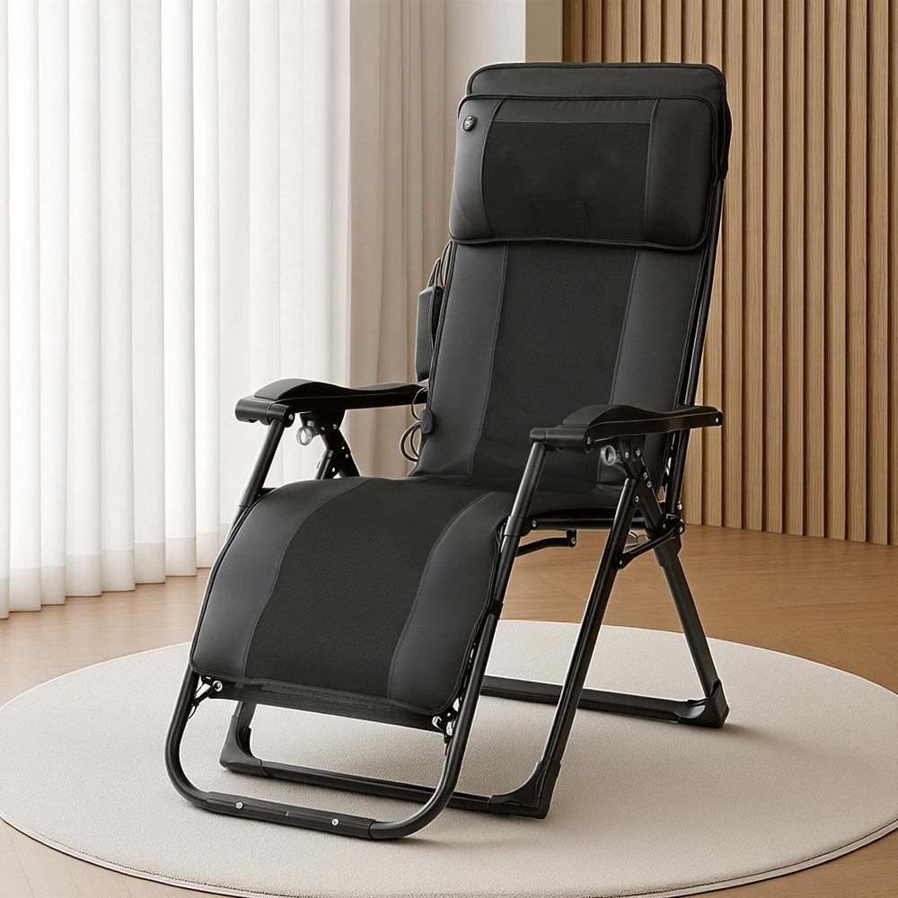 Black Livemor electric massage recliner chair by Hlpmedical with padded upholstery and ergonomic design for home relaxation.