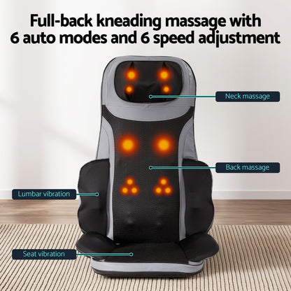 Hlpmedical Livemor 8-nodes full back massage cushion with heating function, designed for relaxation and comfort.