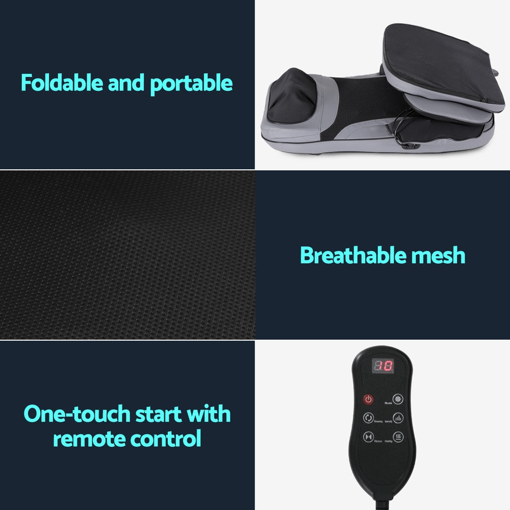 Hlpmedical Livemor 8-nodes full back massage cushion with heating feature, designed for relaxation and muscle relief.
