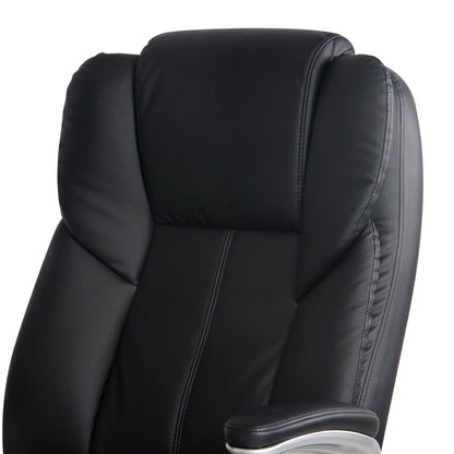 Black Artiss 8 Point Massage Office Chair with PU leather, featuring ergonomic design and adjustable features for comfort.