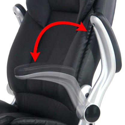 Black Artiss 8-point massage office chair with PU leather, ergonomic design, and adjustable features for comfortable seating.