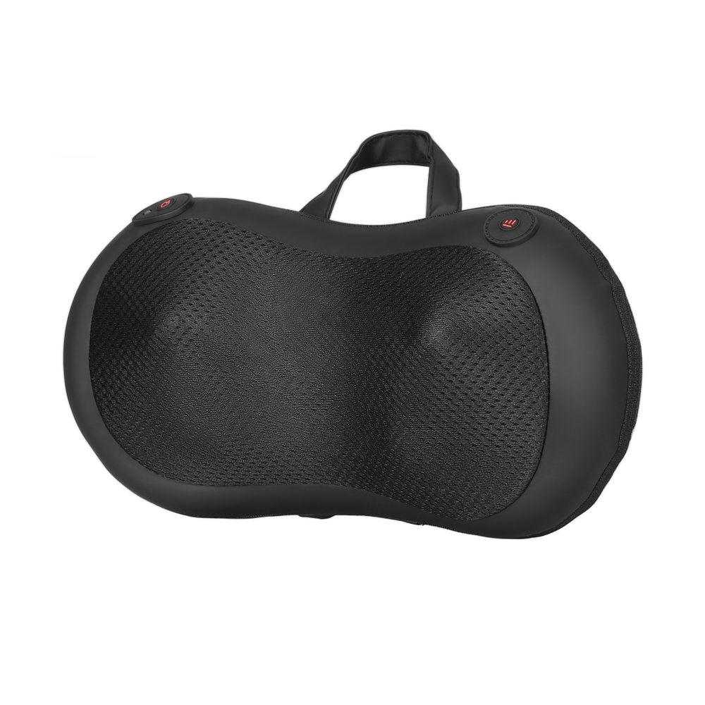 Hlpmedical Livemor neck massager with heat, kneading back massager for relaxation, showing black device on a person's neck and shoulders.